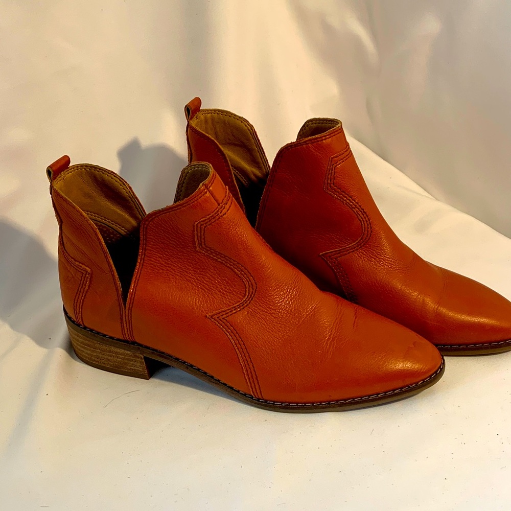 Lucky Brand Orange Ankle Boots